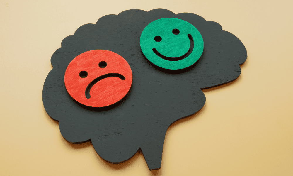 双極性障害（躁うつ病）の気分の波を表したイメージイラスト